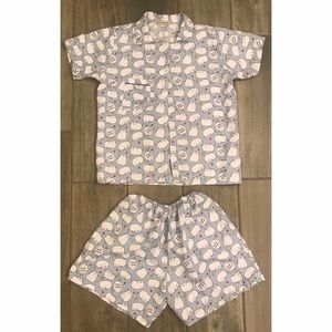 Pusheen cat pajama short set